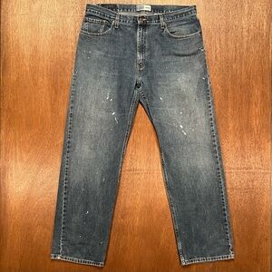 Signature Levi Strauss Straight Leg Paint Splatter Jeans 38x34